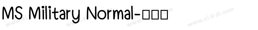 MS Military Normal字体转换